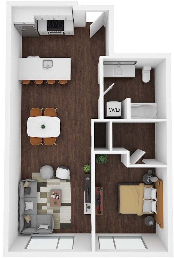 1 Bed/1 Bath-C14 254 floor plan